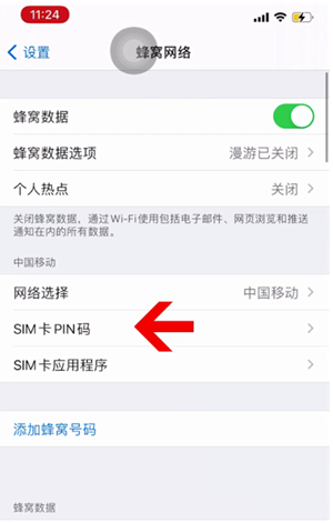 山亭苹果14维修网分享如何给iPhone14的SIM卡设置密码 